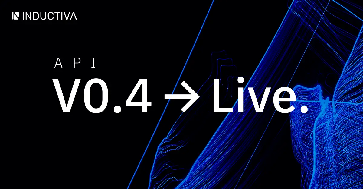 Inductiva API v0.4 release banner
