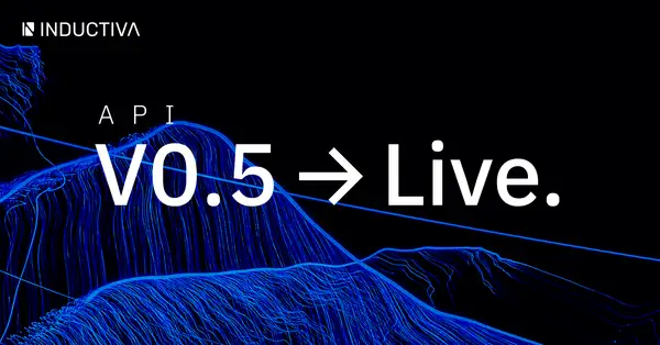 Inductiva API v0.5 release banner