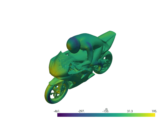 OpenFOAM motorBike visualization