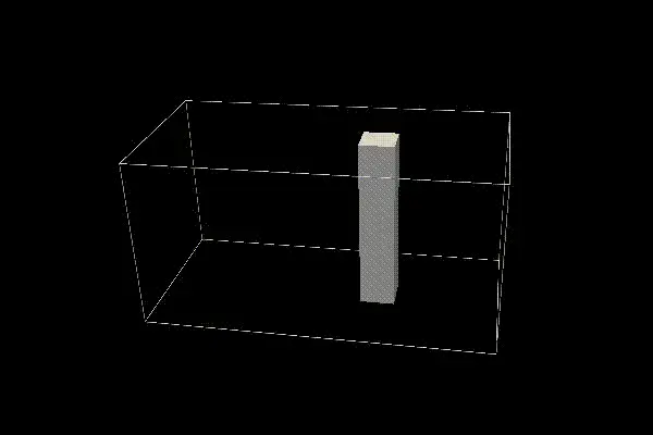 3D Dam Break Scenarion with Obstacle