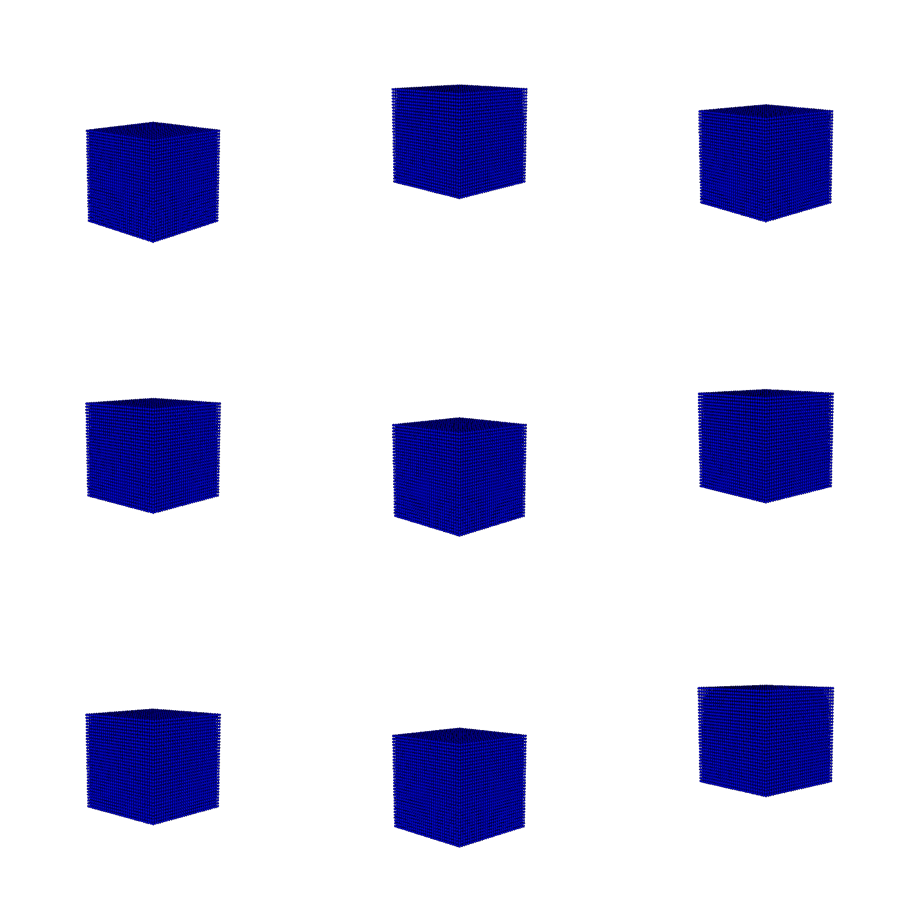 Visualization of 9 simulations